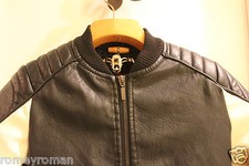 NEW YORK YOKI GIRLS FAUX BLACK LEATHER JACKET - GIRLS OUTERWEAR COLLECTION