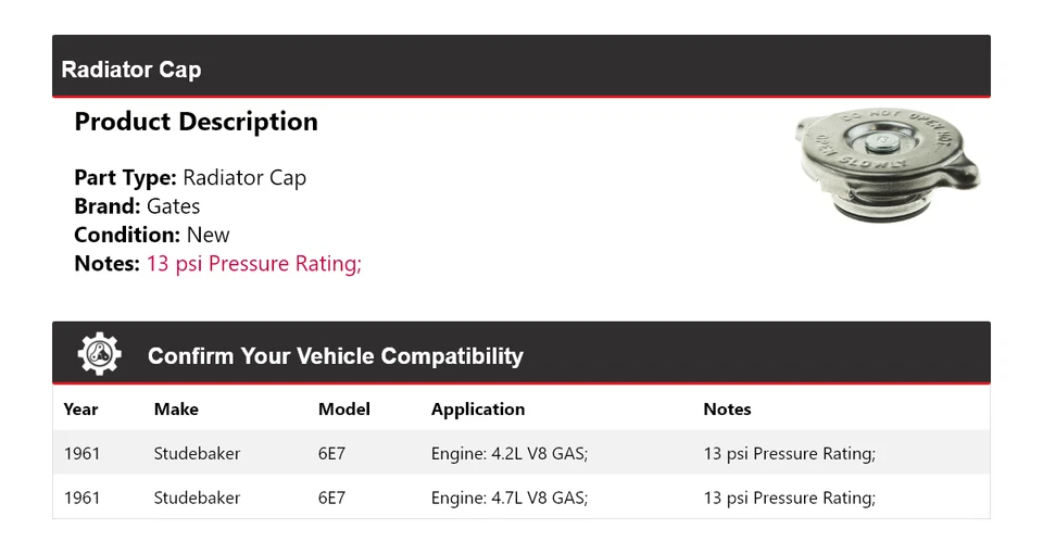 Puertas de tapa de radiador Studebaker 6E7 1961 Foto 2 de 4