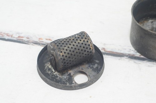 Very Unusual Tin Antique Postage Stamp, Packing Tape, Label Wetting Tool Office - Bild 8 von 9