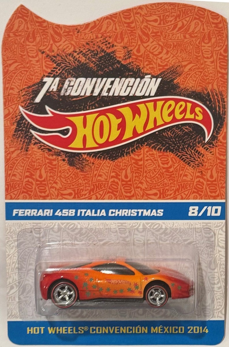 Orange FERRARI 458 ITALIA Hot Wheels 2014 Mexico Convention #8/10