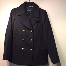 NWT BANANA REPUBLIC Melton Wool Classic Peacoat, Navy SIZE MT M T 256719