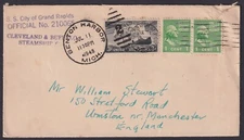 USA: (20604) Cleveland & Buffalo Steamship paquebot cancel/cover 1948