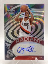 CJ McCollum 2020-21 Panini Spectra Radiant Signatures 02/49 #RSI-CJM Auto