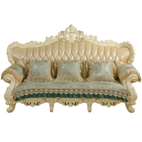 Europe Lace Floral Loveseat Slipcover Sofa Cover 3 Seater Couch Protector Luxury - Picture 8 of 16