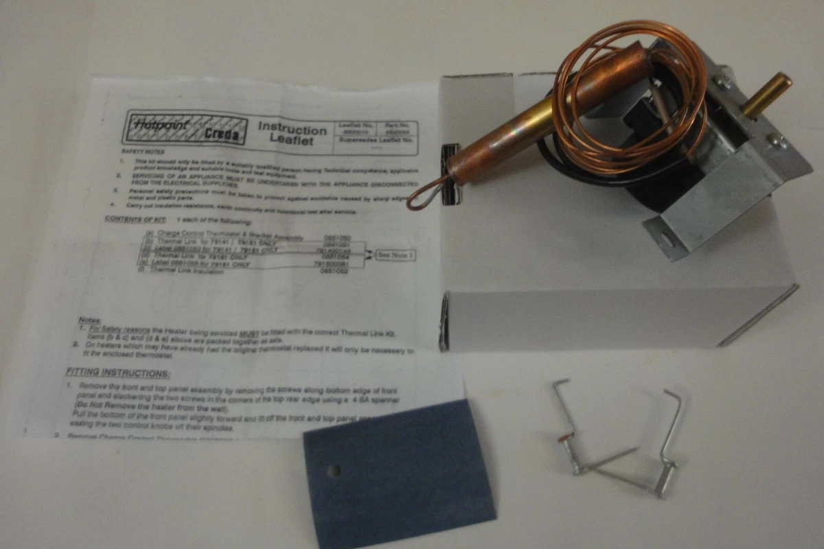 6500059 Creda storage heater 79151 79151C input thermostat u0026amp; thermal  link fuses | eBay