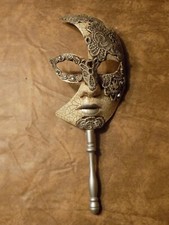 Venetian Fancy Masquerade Half Mask Face Cover W Stick Party