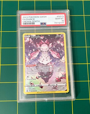 Pokémon TCG Diancie PSA 10 Crown Zenith: Galarian Gallery GG13