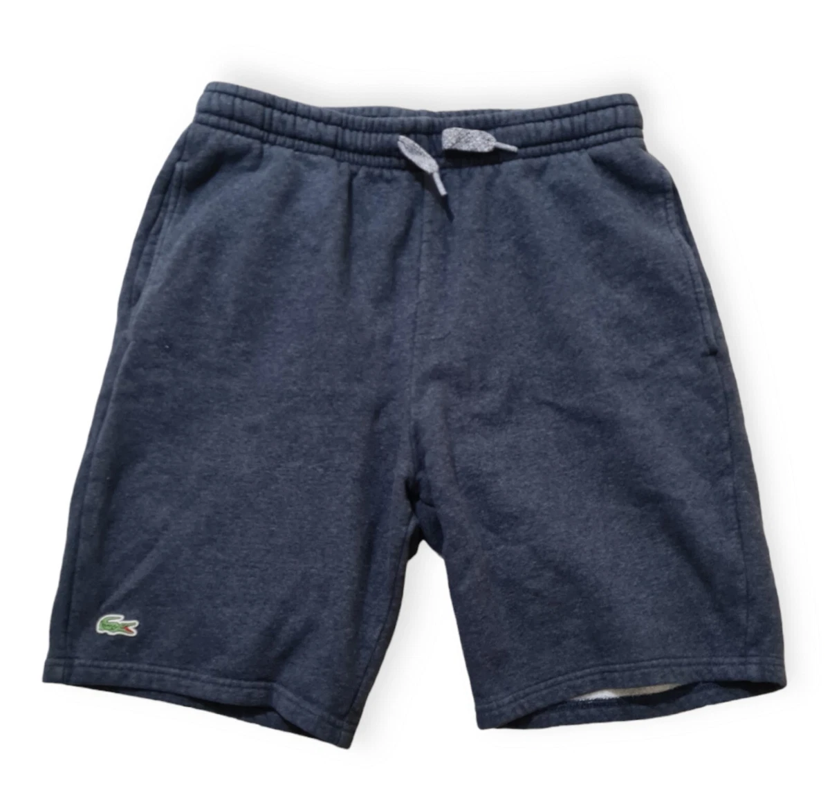 Black lacoste best sale fleece shorts