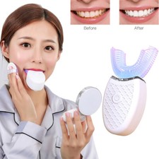 Electric 360° Whitening Toothbrush Rechargeable Ultrasonic Automatic U-Type