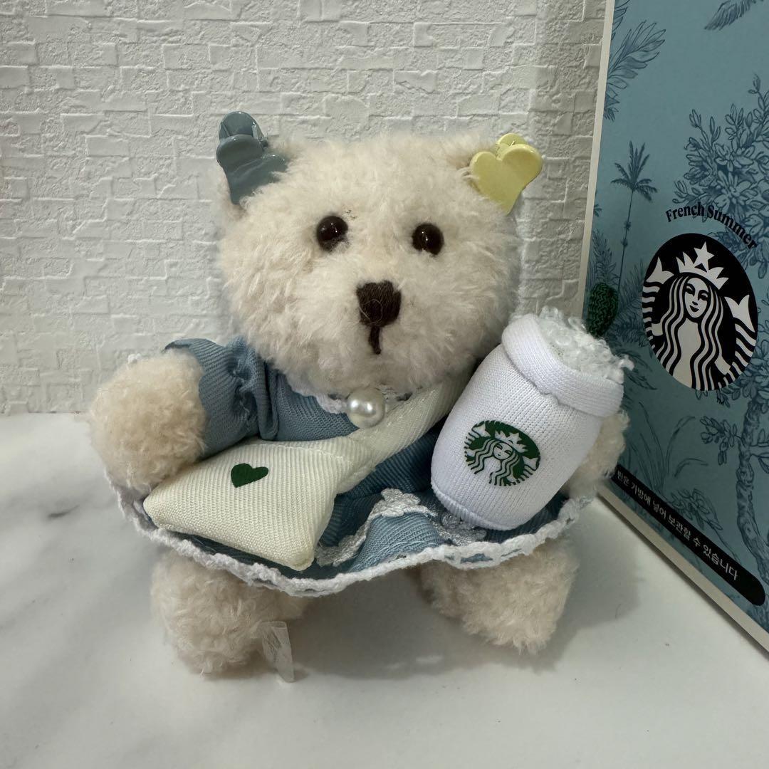 ☆人気☆【STARBUCKS】☆French Summer Bearista Keychai.n☆ Korea Starbucks 2024 Summermd French Summer Bearista