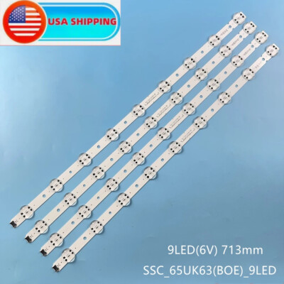 LED Strips(4) For LG 65UK6300PUE 65UK6090PUA 65UM6950DUB 65UM6900PUA 65UK6200PUE