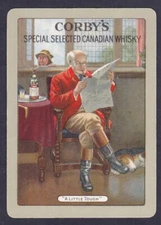 Corby's Special Selected Canadian Whisky. Rare Vintage Single Playing Card