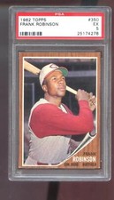 1962 Topps #350 Frank Robinson PSA 5 Graded Baseball Card MLB Cincinnati Reds