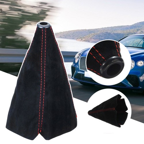 Suede Leather Manual Gear Shift Knob Gaiter Shifter Boot Cover Auto Accessories - Picture 5 of 20