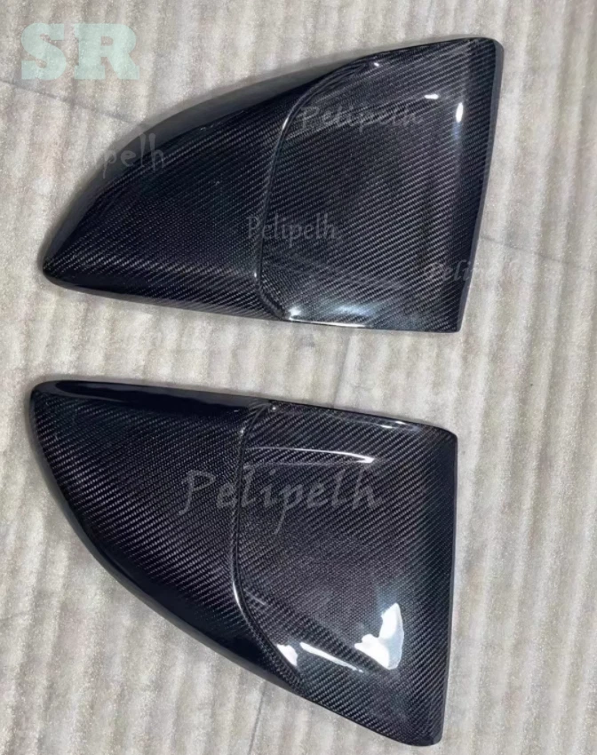 2*Real Carbono Ventana Trasera Ventana Ventilación Lateral Para Porsche 718 Cayman Upgrade GT4 RS Foto 2 de 4