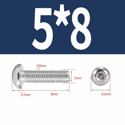 Torx Button Head Security Bolts Anti Vandal Screws A2 Stainless Steel M3 M4-M10 - Picture 34 of 80