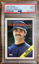 1988 TOPPS WORLD OF BASEBALL - DON MATTINGLY - #300 - NEW YORK YANKEES - PSA 9