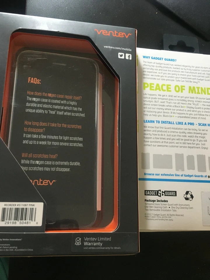 Ventev Regen i-phone6 Plus-Rosa con Protector Gadget Vidrio Templado Foto 2 de 4