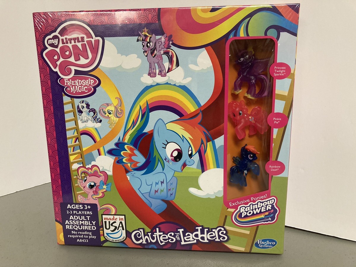 My Little Pony Chutes and Ladders Board Game Exclusive Pony Pawns NEW
