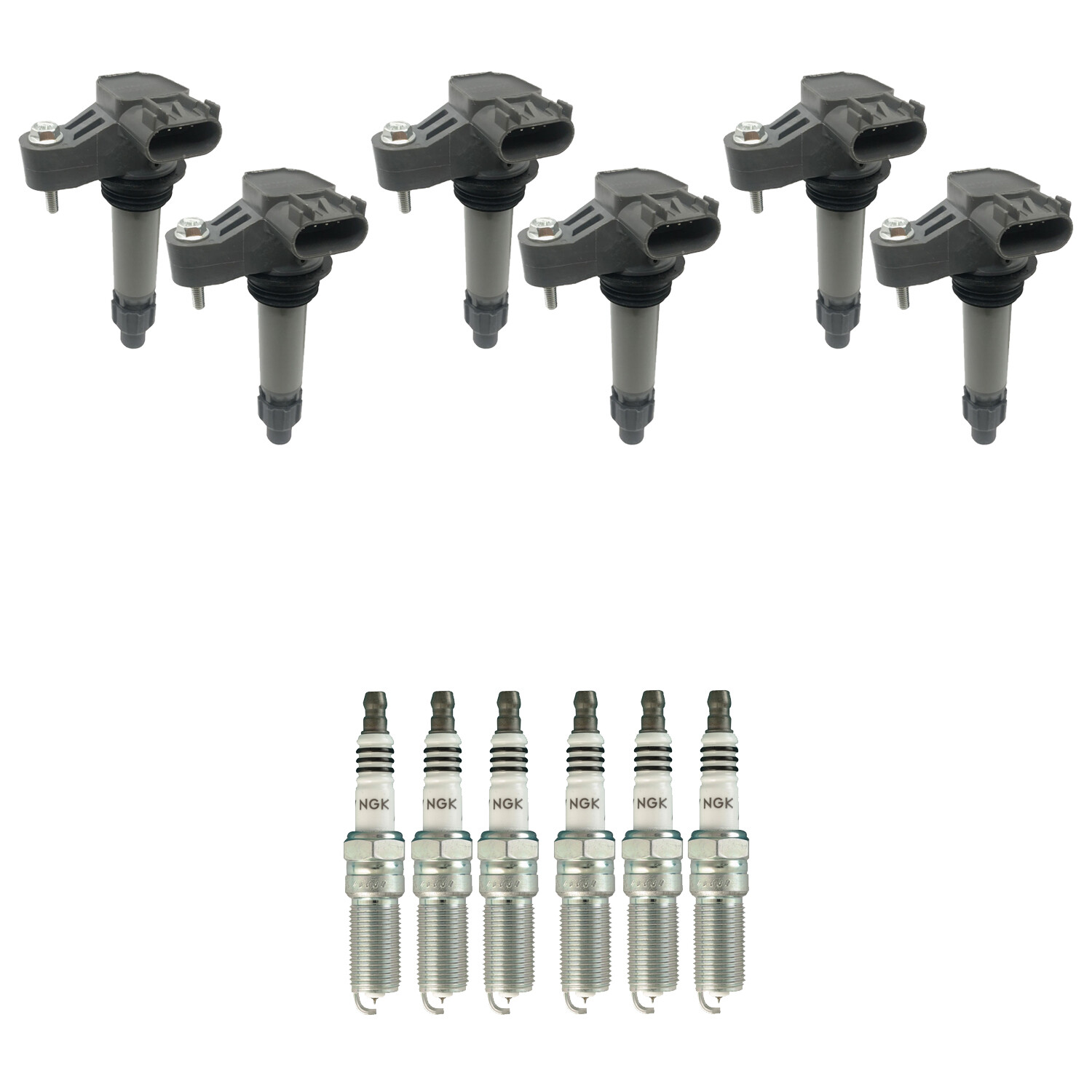Hitachi 6 Ignition Coil 6 NGK Iridium Spark Plugs Kit For Camaro Impala V6
