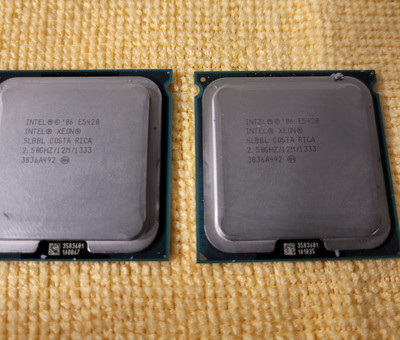 LOT OF 2 - INTEL XEON E5420 2.50Ghz Processor SLBBL. USED