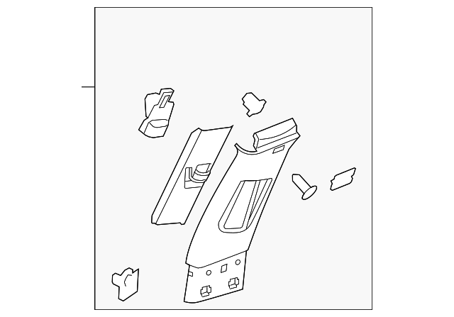 Genuine OEM Light Cashmere Passenger Side Upper Pillar Trim Panel 09058909