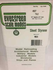 1/2" X 1/2" Square Tile by Evergreen Scale Models EVG4507