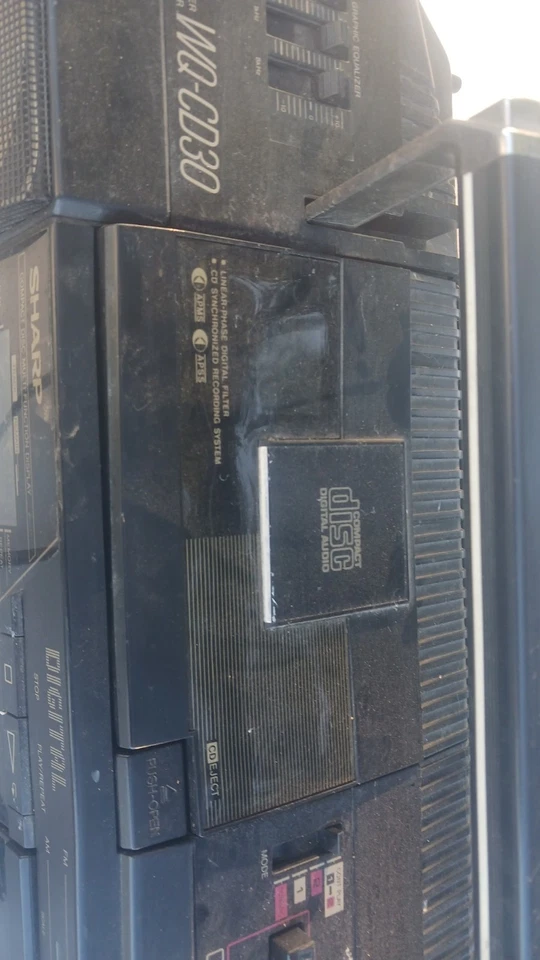Cassette doble Sharp WQ-CD30. reproductor de cd. Radio AM/FM. Caja boom vintage. Tal cual. Foto 3 de 4
