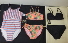 Art Class and Cat Jack 1pc/2pc Swimsuits Girls Size L 10-12 . Set Of 3. New