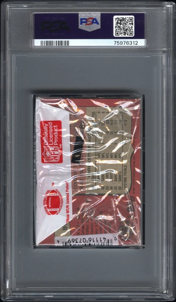 1987 TOPPS FOOTBALL CELLO PACK CELLO PACK WALTER PAYTON ON TOP PSA 10 GEM RARE - Image 2 of 2