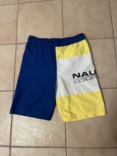332 N utica Competition Boys Swim Trunks With Color Block Designs Size L 14/16