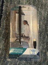 Logitech USB Desktop Microphone PC Laptop VOIP Skype Certified Silver Windows