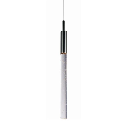 ET2 E32771-91 Chrome/Black Scepter 18" Led Pendant With Clear Bubble Glass - Picture 1 of 5
