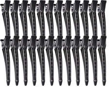 Duck Billed Clips, 30pcs 3.5 inch Metal Alligator Hair Clips with Holes, Hair Cl