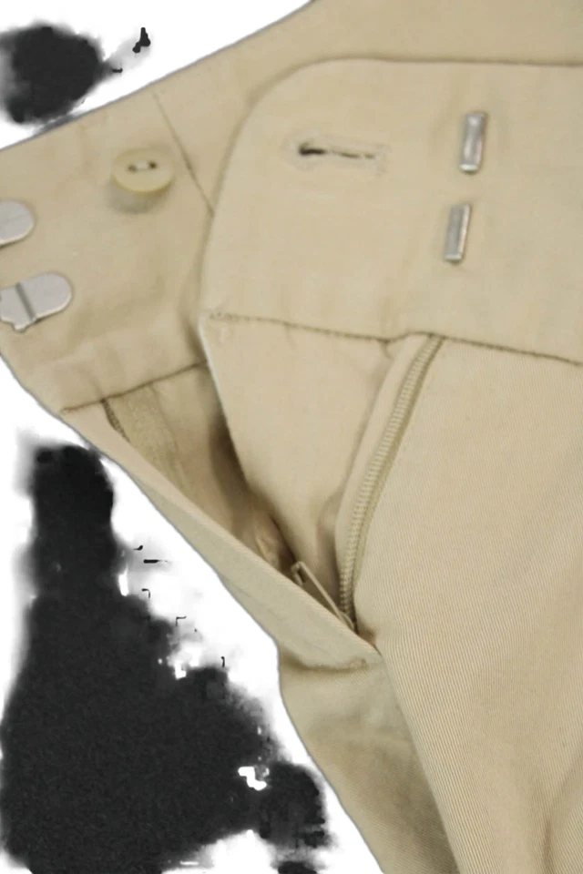 Mini Pantalones Cortos Informales Theory Mujer Algodón Frente Plano Beige Talla 6 Foto 4 de 4