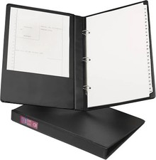 8.5x14in Legal-Size Durable Binders w/Round Rings 1in Black - 1EA