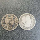Barber Quarter 1912 & 1898 US 25C Silver Coins Lot of 2. #321