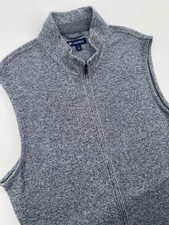 Daniel Cremieux Sweater Vest Mens XL Gray Full Zip Soft Feel Pockets Casual
