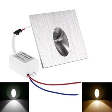 Recessed Led Stair Light Aluminum Square Wall Corner 1w Lamp for Concrete Stairs