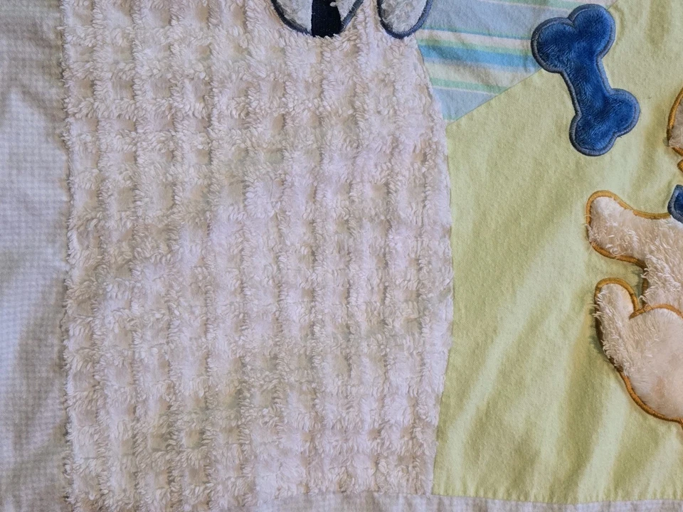 Manta de chenilla hecha a mano para perros edredón felpa franela trasera Foto 4 de 4