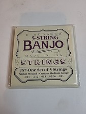 D'Addario EJ57 5-String Banjo Strings, Nickel, Medium 11-22w -11