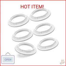 Lamp Shade Adapter Ring, White Light Socket Retaining Ring for E26/E27 Standard