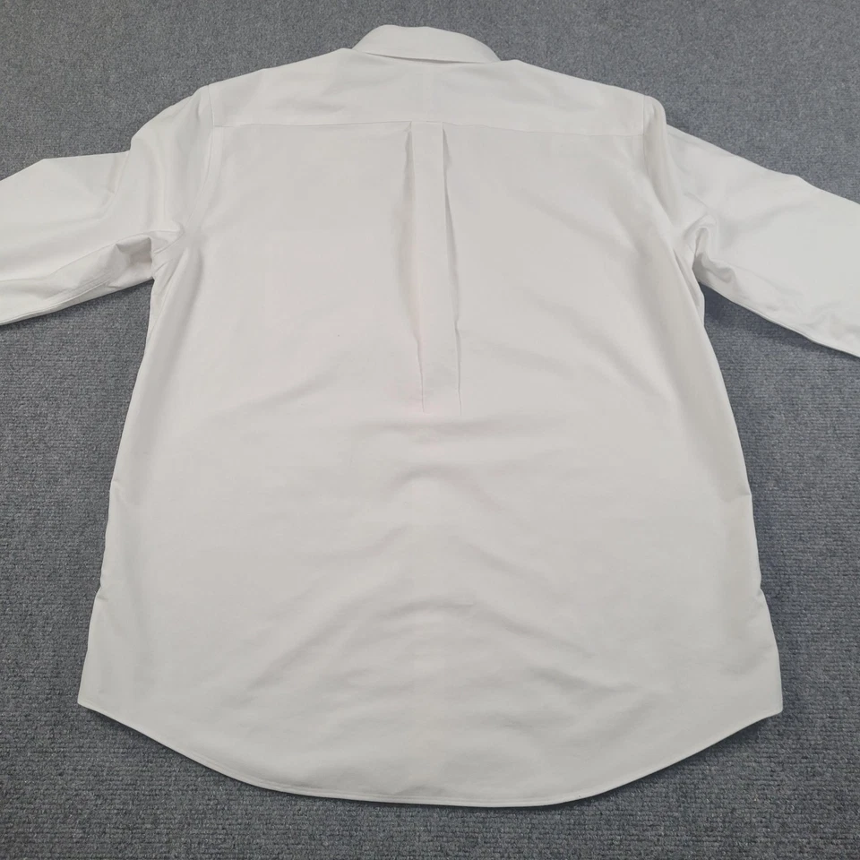L.L.Bean Shirt Mens 16-33 White Button Down Wrinkle Free Slightly Fitted Pocket - Image 3 of 4