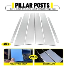 Chrome Window Pillar Post Trim 6Pcs/Set For Honda Accord Sedan 2013-2016 2017 US