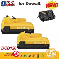 For DeWalt 12V 12 Volt MAX 3000/3500mAh Lithium-Ion for DCB120 Battery / Charger