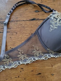 Lise Charmel Floral Lace Underwire Bra Size 32D Made in Italy