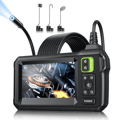 Endoscope Camera with Light, Inspection Borescope Camera with 4.3'' IPS Screen