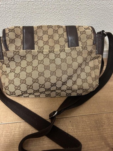 Auténtico bolso de hombro GUCCI GG 145858 001864 de lona beige F1006469 - Imagen 3 de 24