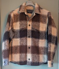 Mens Abercrombie & Fitch Sherpa lined plaid shirt jacket.M.Universal works,Patag