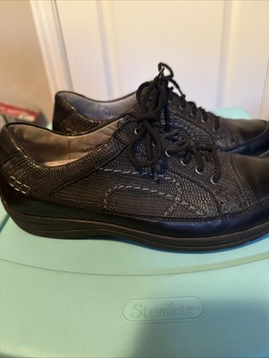 waldlaufer womens shoes 163597 Sz 38/7.5 Reflective Fabric And Leather
